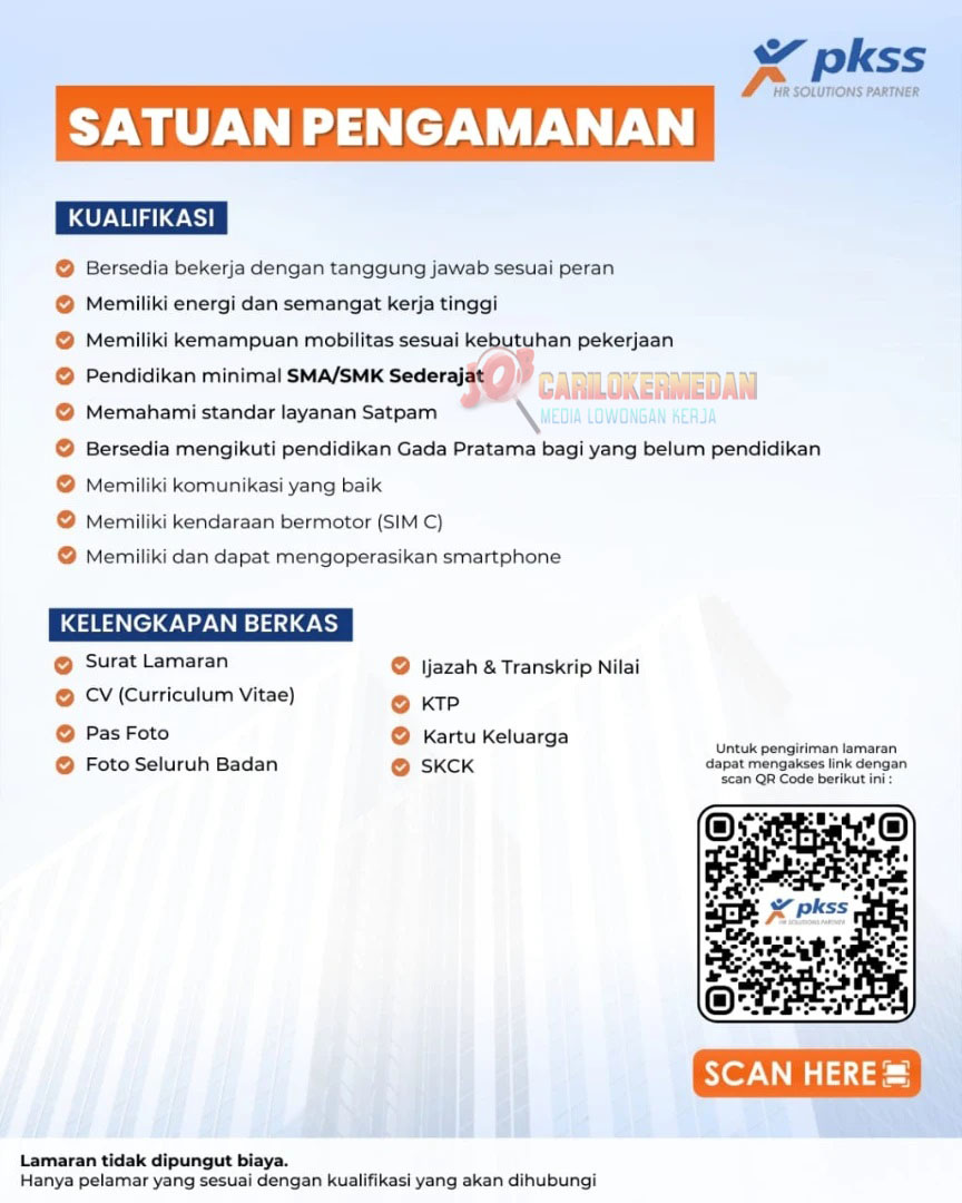 Loker SMA SMK Di PT Prima Karya Sarana Sejahtera Medan Januari 2026 2