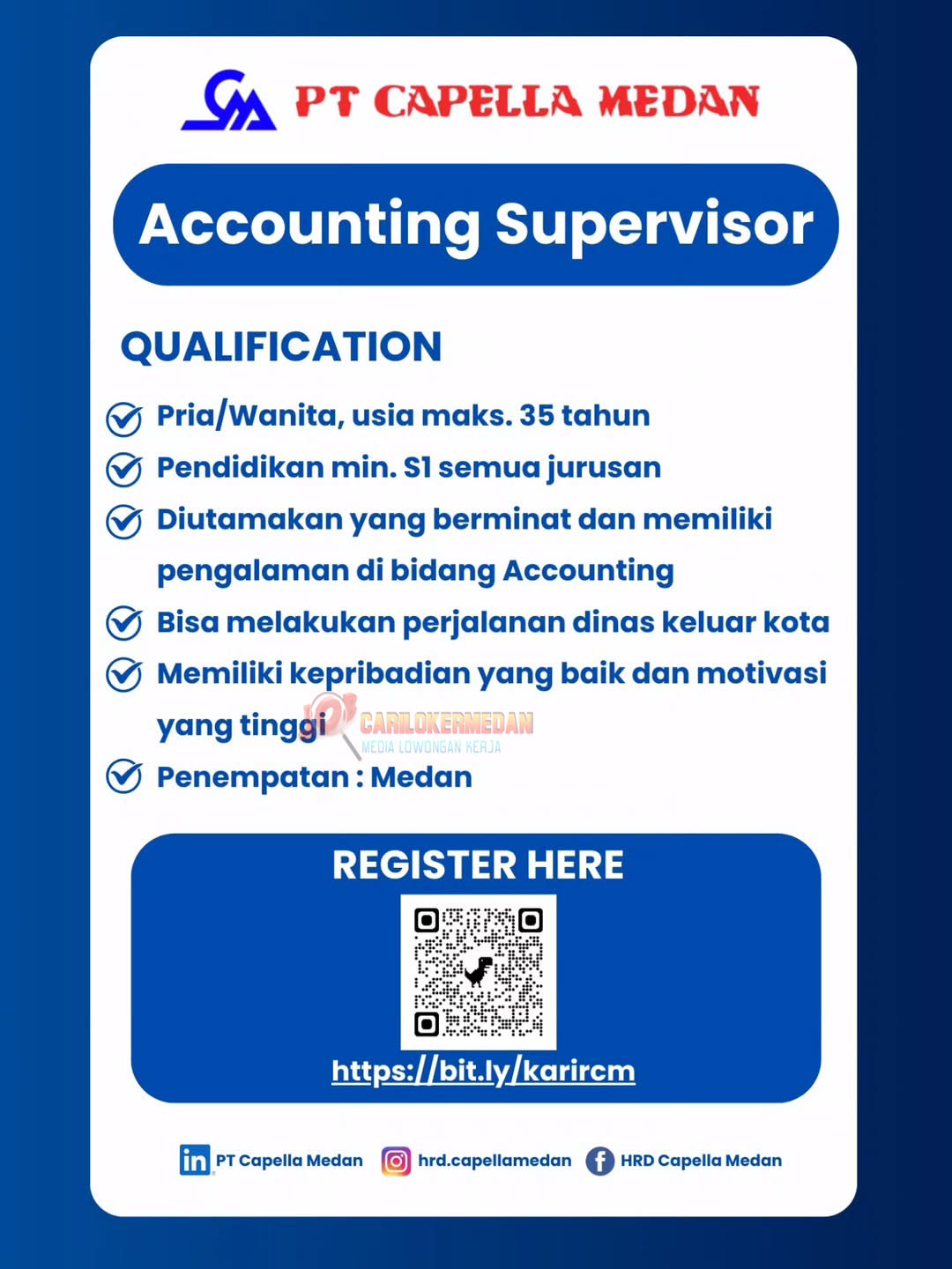 Loker SMA SMK S1 Di PT Capella Medan Medan Januari 2026 1