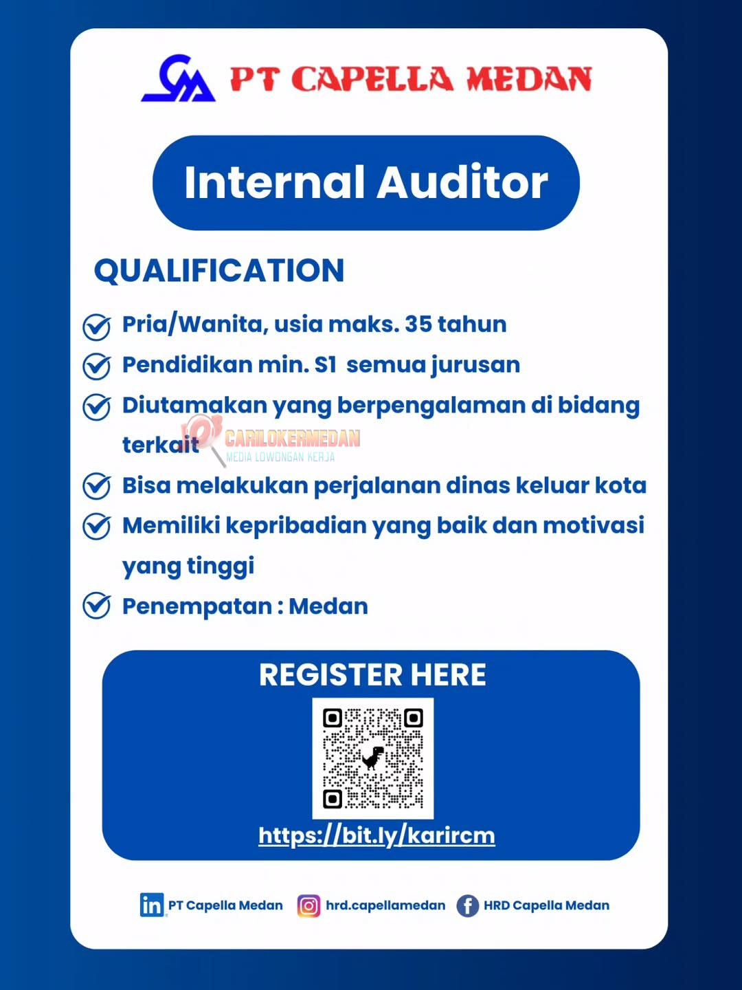 Loker SMA SMK S1 Di PT Capella Medan Medan Januari 2026 2