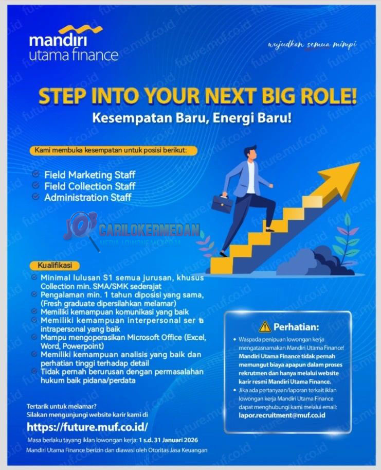 Loker SMA SMK S1 Di PT Mandiri Utama Finance Januari 2026