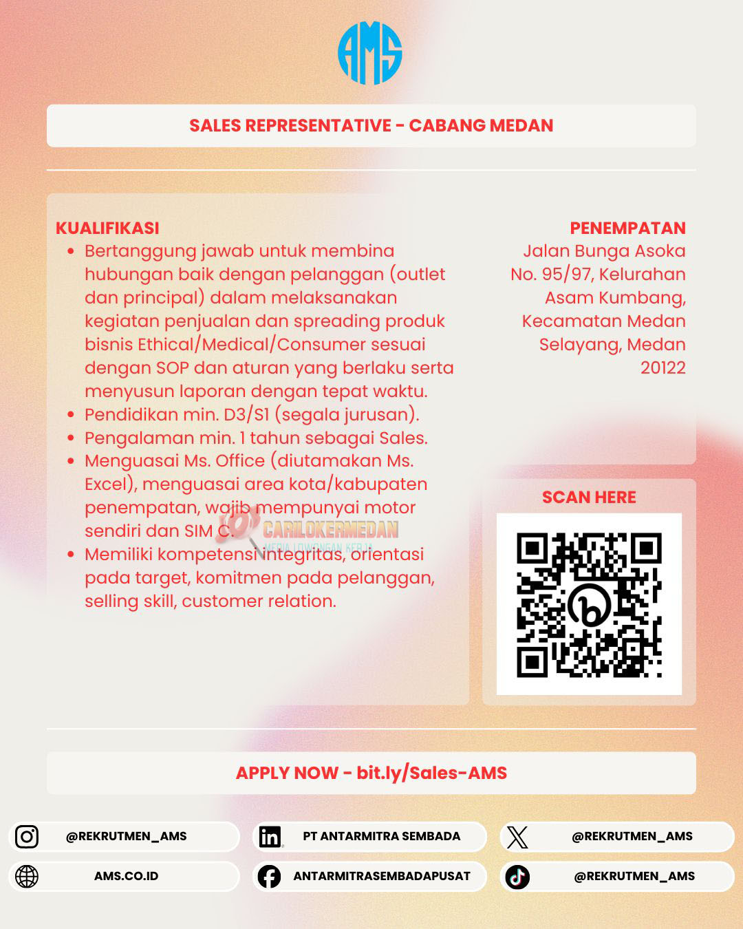 Loker Tamatan D3 S1 Di PT Antarmitra Sembada Medan Januari 2026