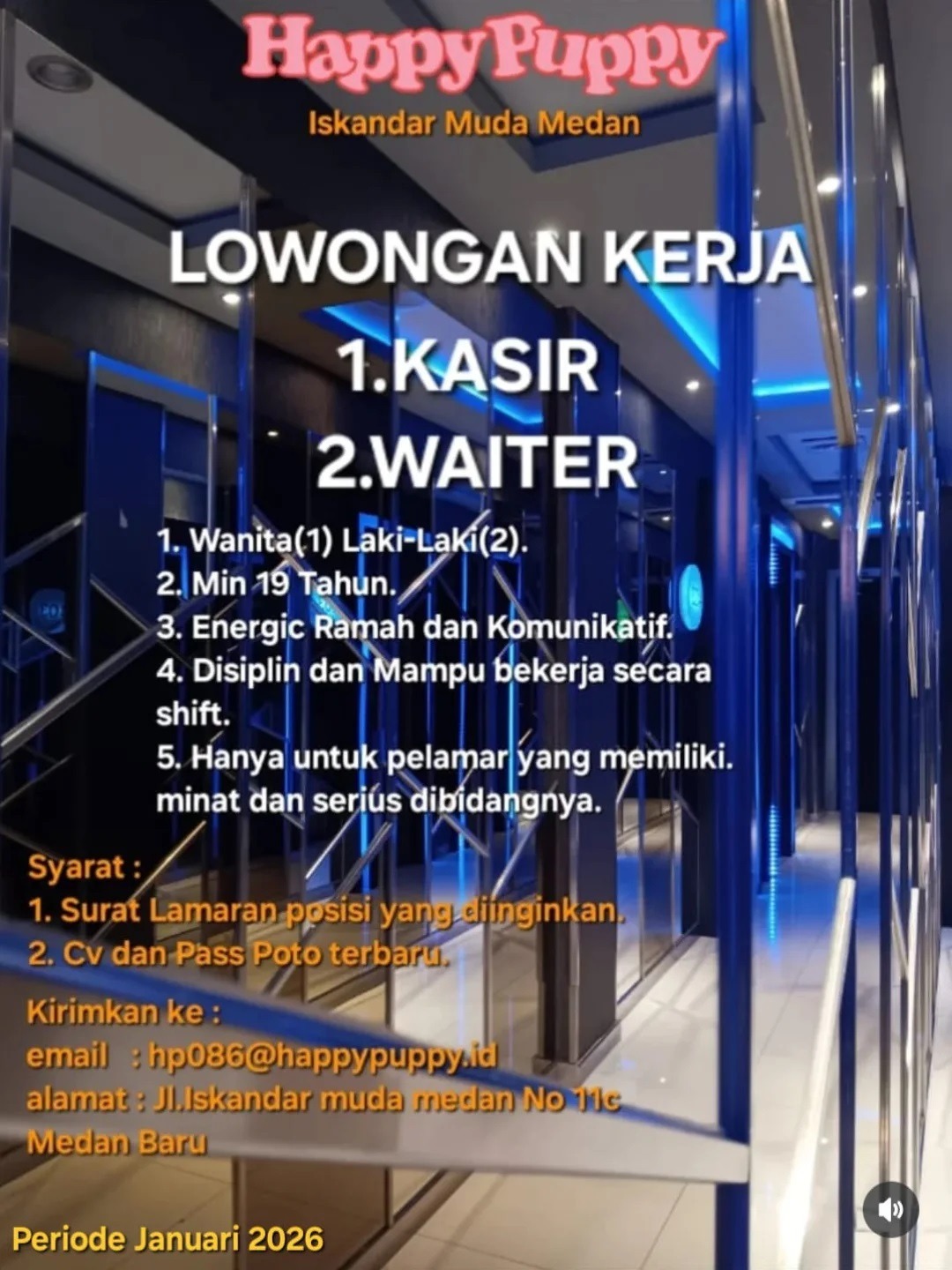 Lowongan Kerja Di Happypuppy Iskandar Muda Medan Januari 2026