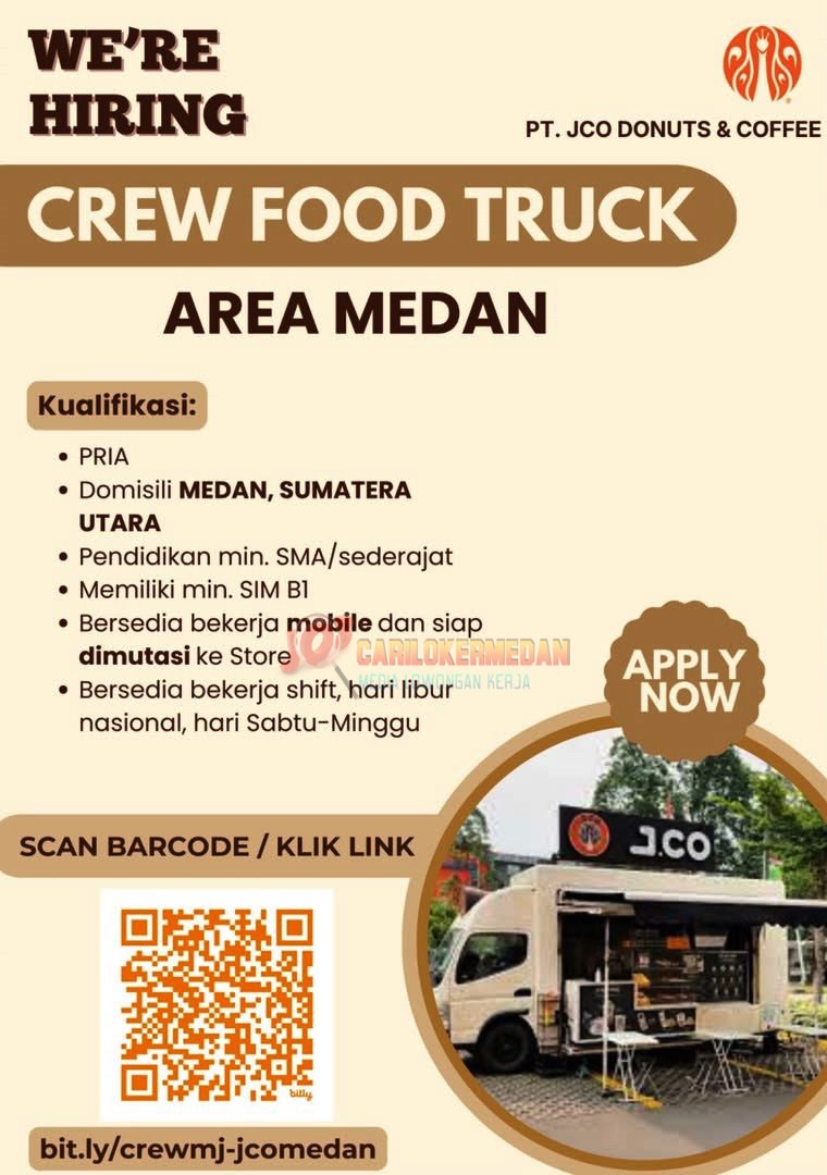 Lowongan Kerja Di PT JCO Donuts & Coffee Medan Januari 2026
