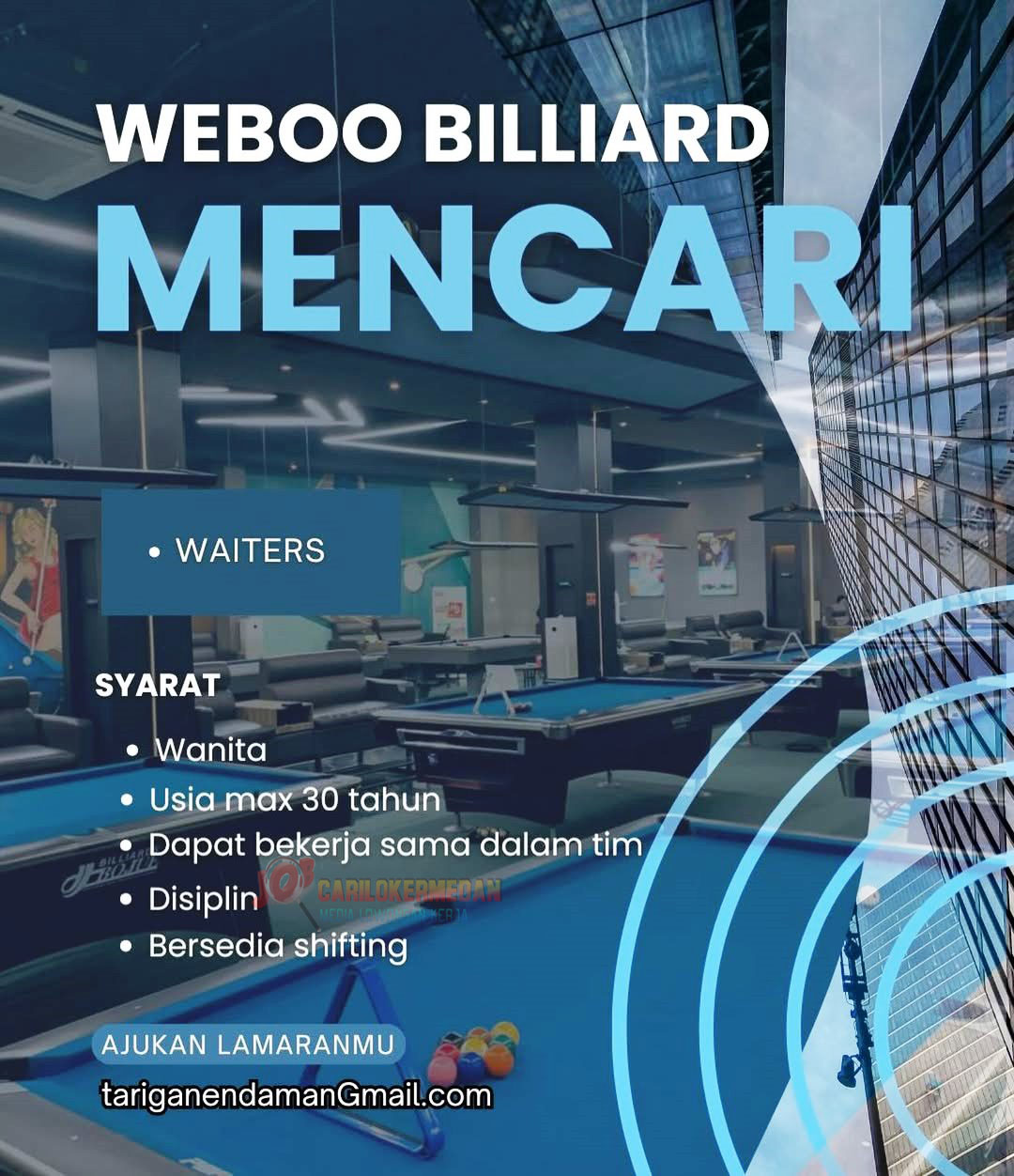 Lowongan Kerja Di Weboo Billiard And Cafe Medan Januari 2026