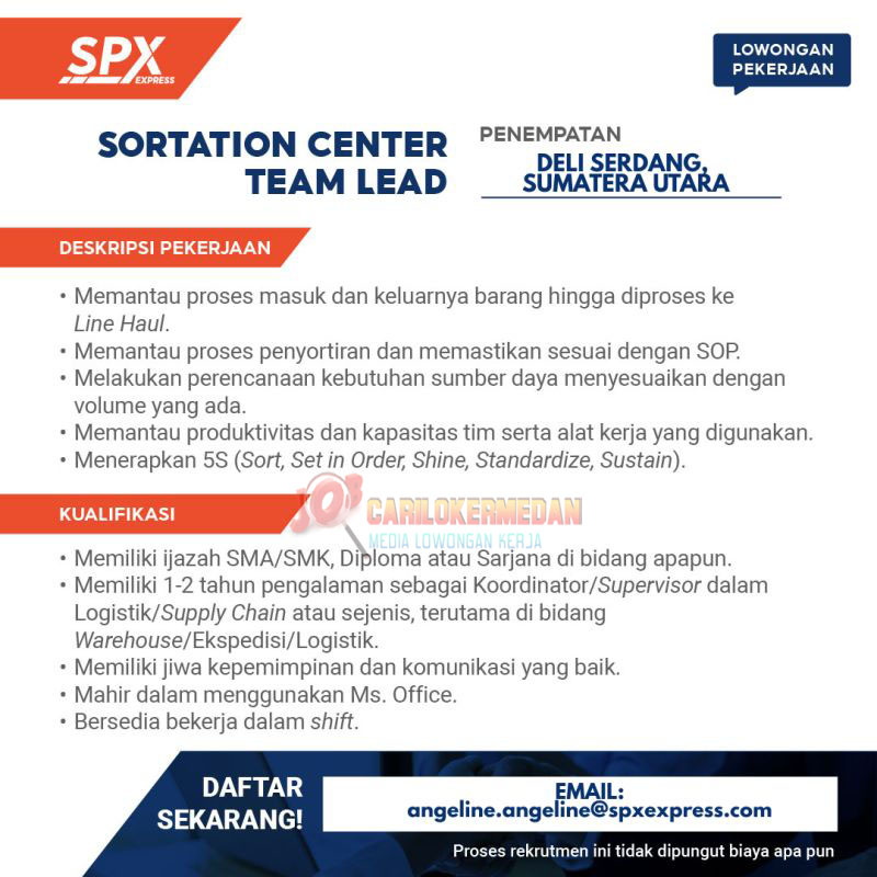 Loker SMA SMK Di Shopee Express Deli Serdang Februari 2026