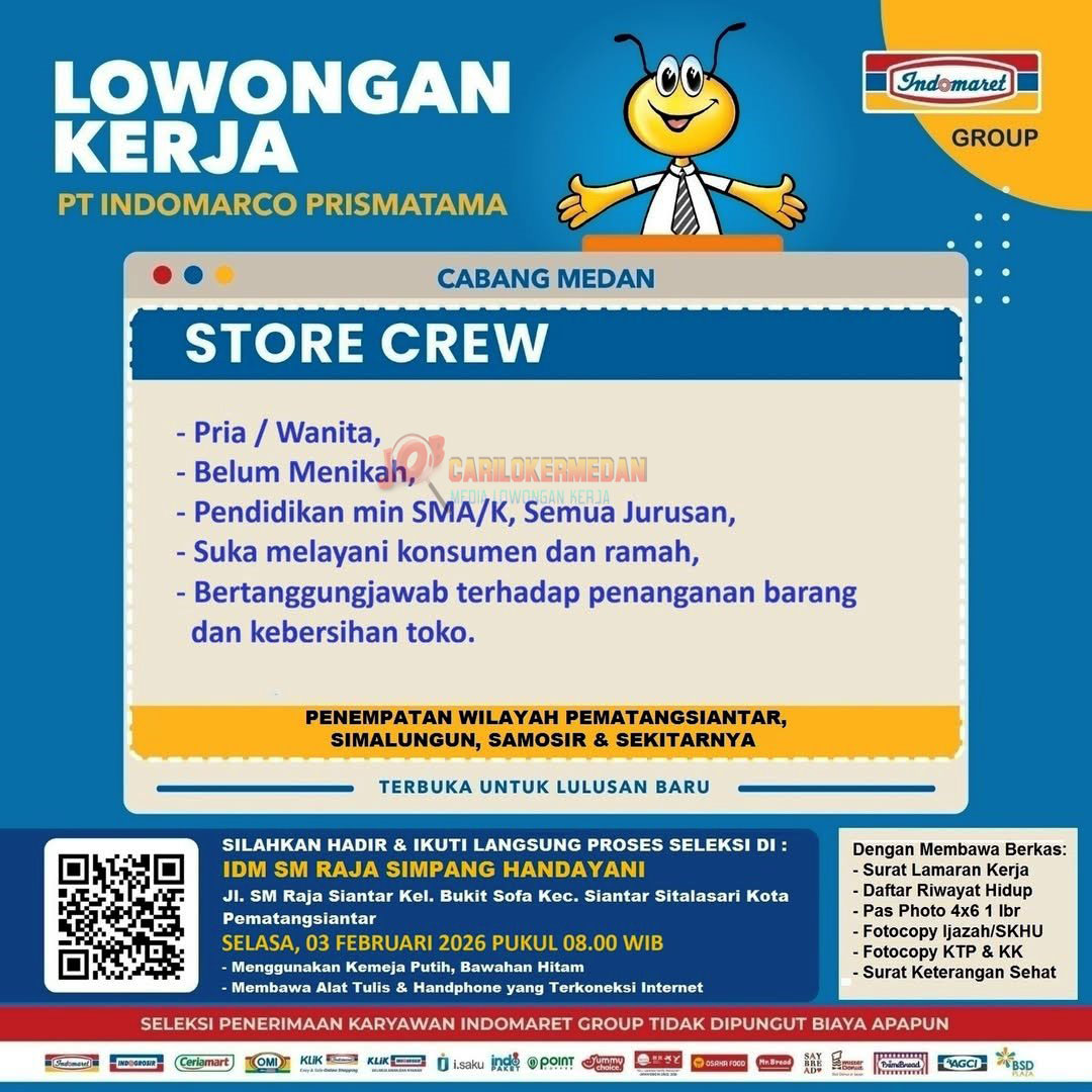Lowongan Kerja SMA SMK Di PT Indomarco Prismatama Februari 2026 1