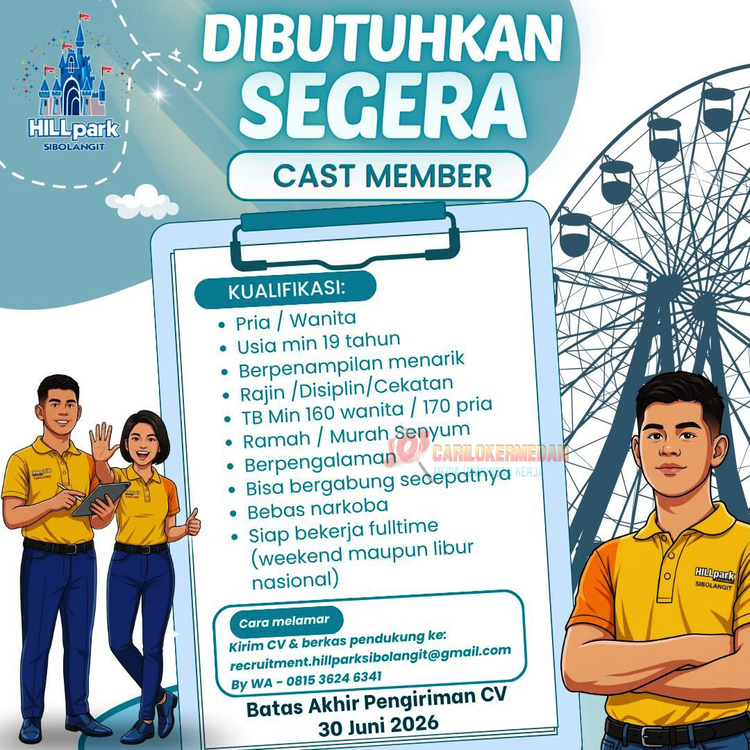 Loker Di PT Fantasi Utama Nusantara Hillpark Sibolangit April 2026 1