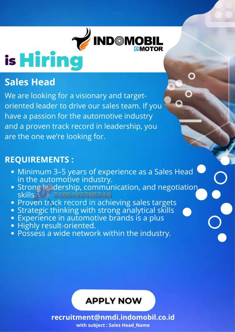 Loker Di PT Indomobil Emotor Internasional Medan April 2026