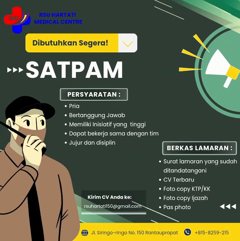 Loker Di RSU Hartati Medical Centre Rantau Prapat April 2026