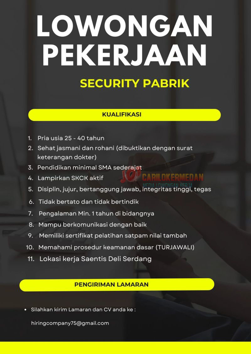 Loker SMA SMK Di PT Mitra Sejahtera Multilindo Deli Serdang