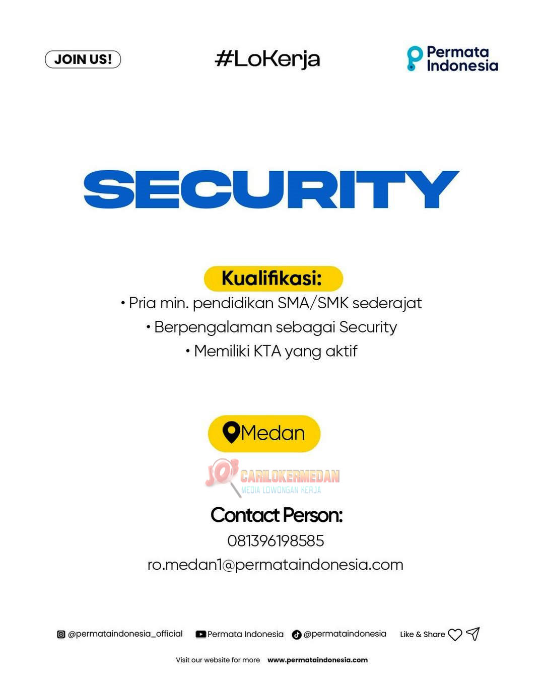Loker SMA SMK Di PT Permata Indonesia Medan April 2026 1