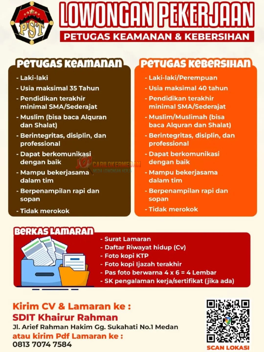 Loker SMA SMK Di SDIT Khairur Rahman Medan April 2026