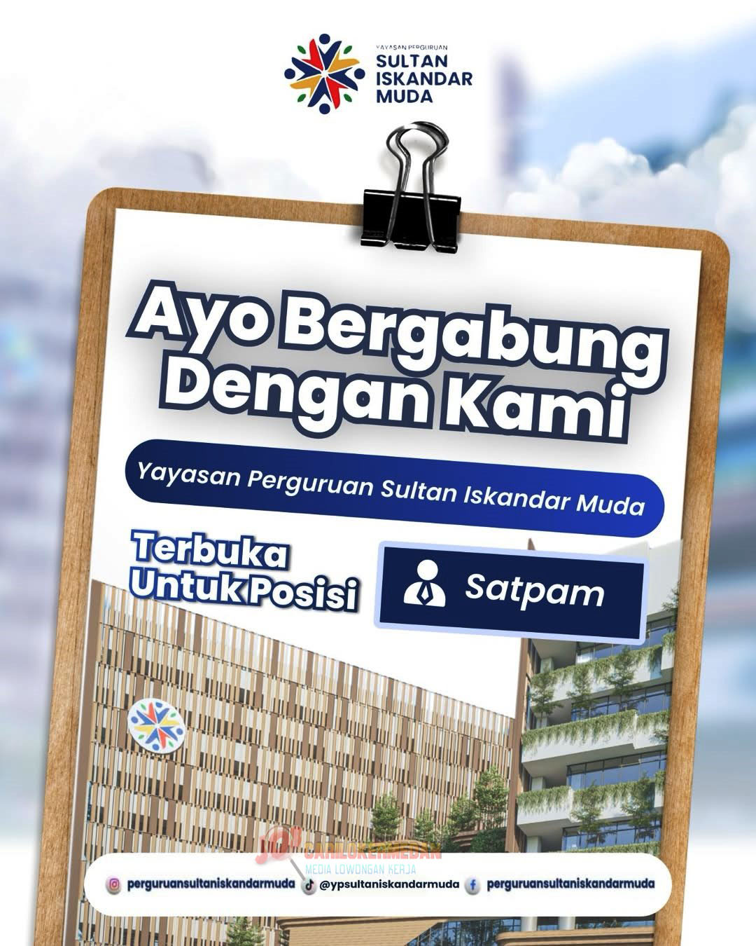 Loker SMA SMK Di Yayasan Perguruan Sultan Iskandar Muda Medan April 2026 1