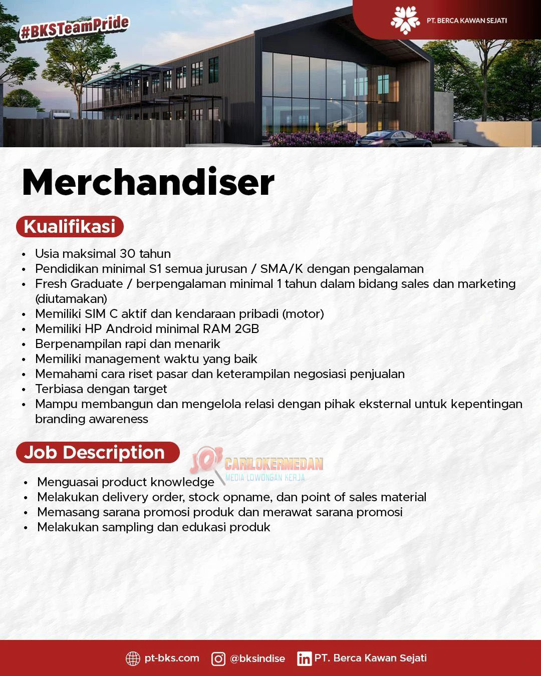 Loker SMA SMK S1 Di PT Berca Kawan Sejati Padang Sidempuan April 2026 3