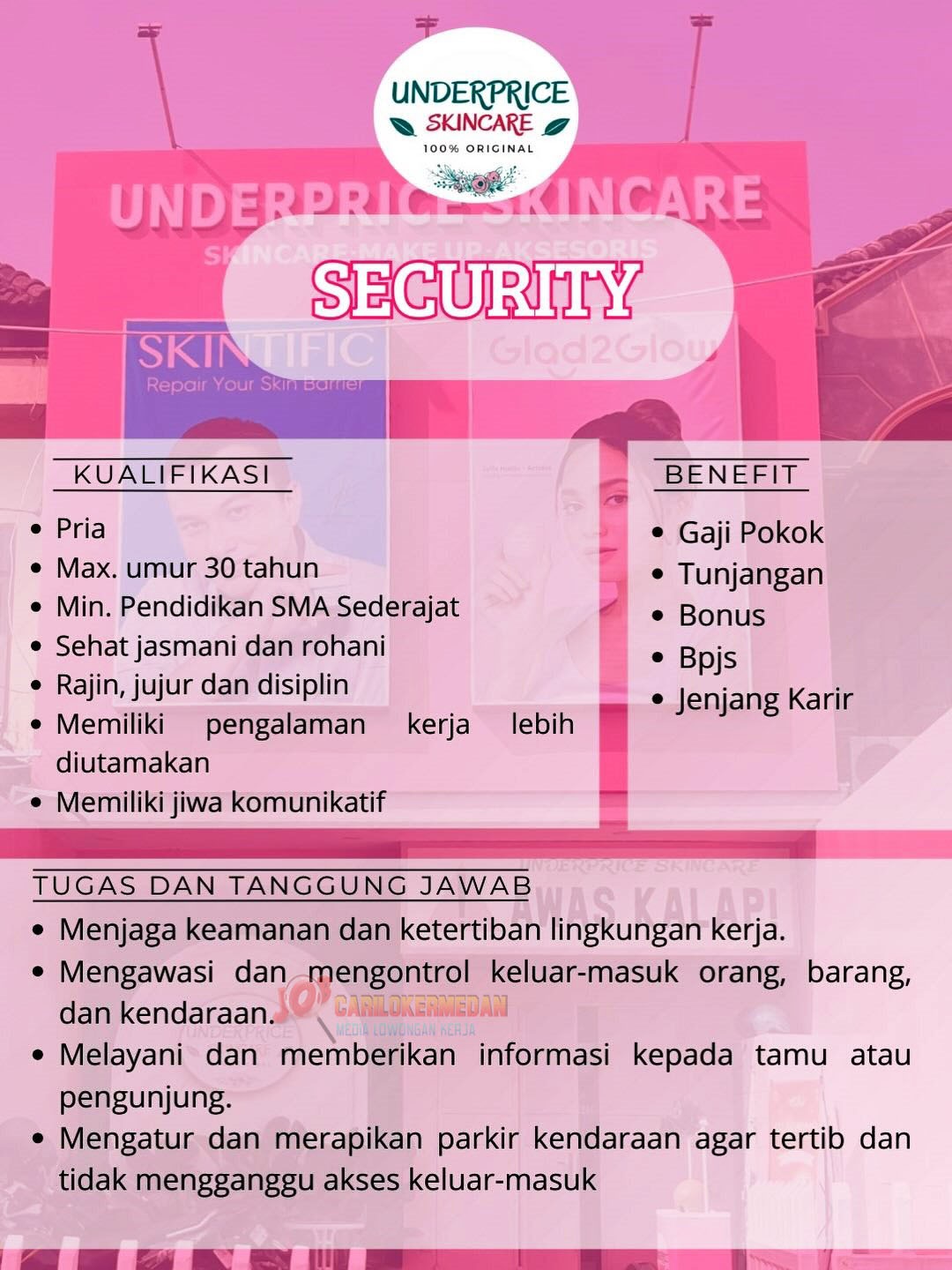 Loker Tamatan SMA SMK Di Underprice Skincare Medan April 2026