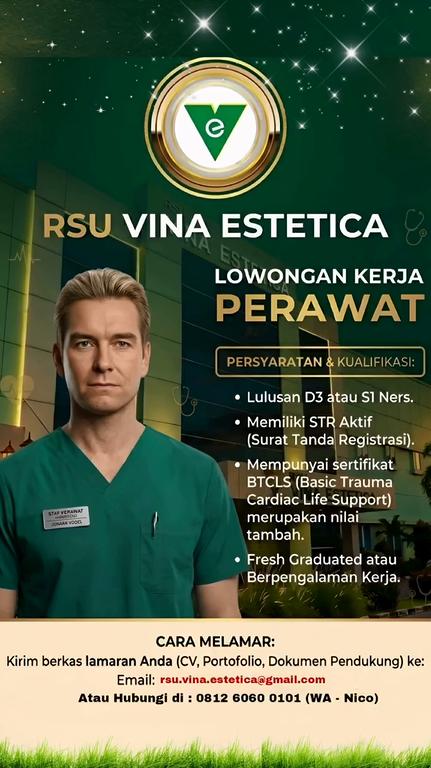 Lowongan Kerja D3 S1 Di RSU Vina Estetica Medan April 2026