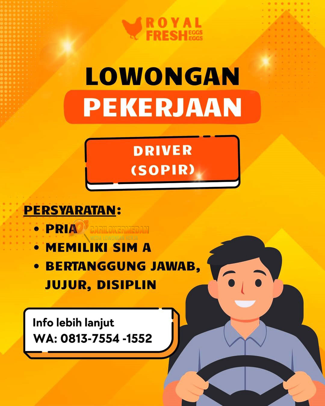 Lowongan Kerja Di PT Royal Farm Gold Royal Fresh Eggs Medan April 2026