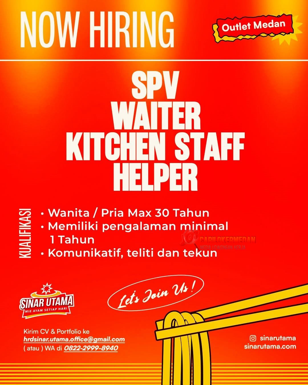 Lowongan Kerja Di Sinar Utama Medan April 2026 2