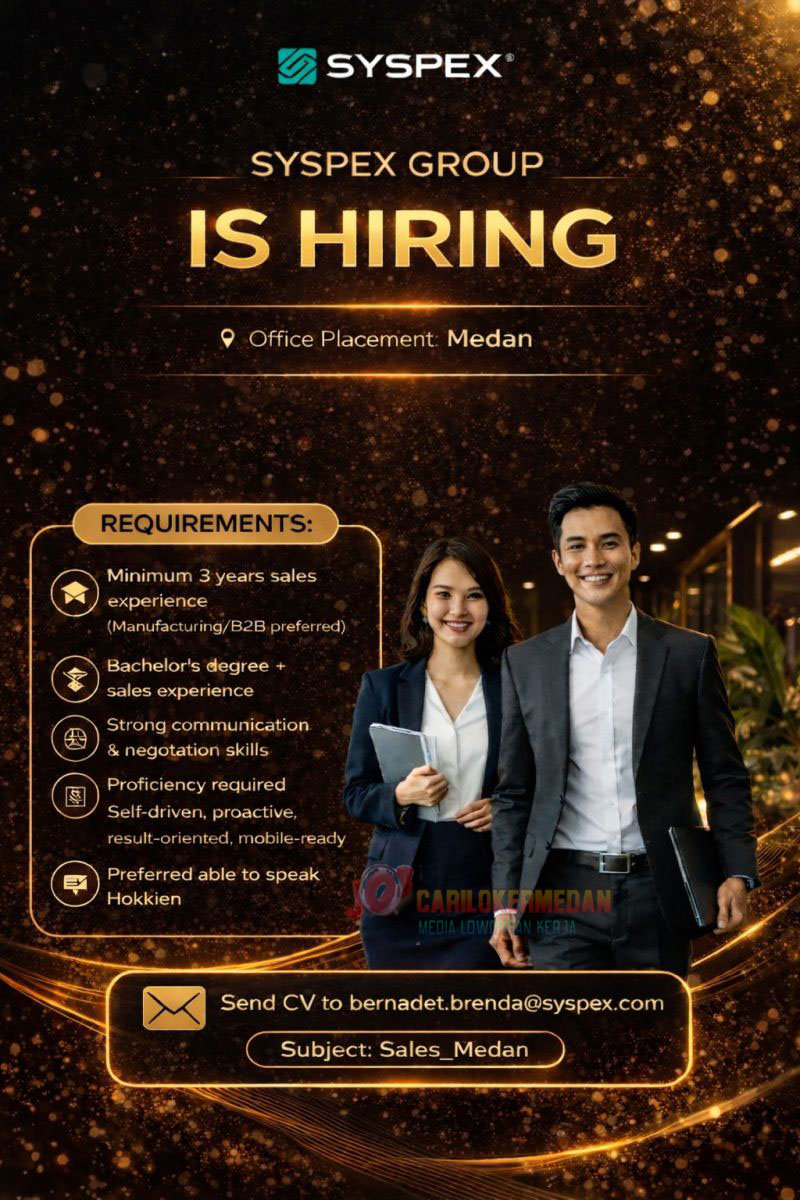 Lowongan Kerja S1 Di PT Syspex Kemasindo Medan April 2026