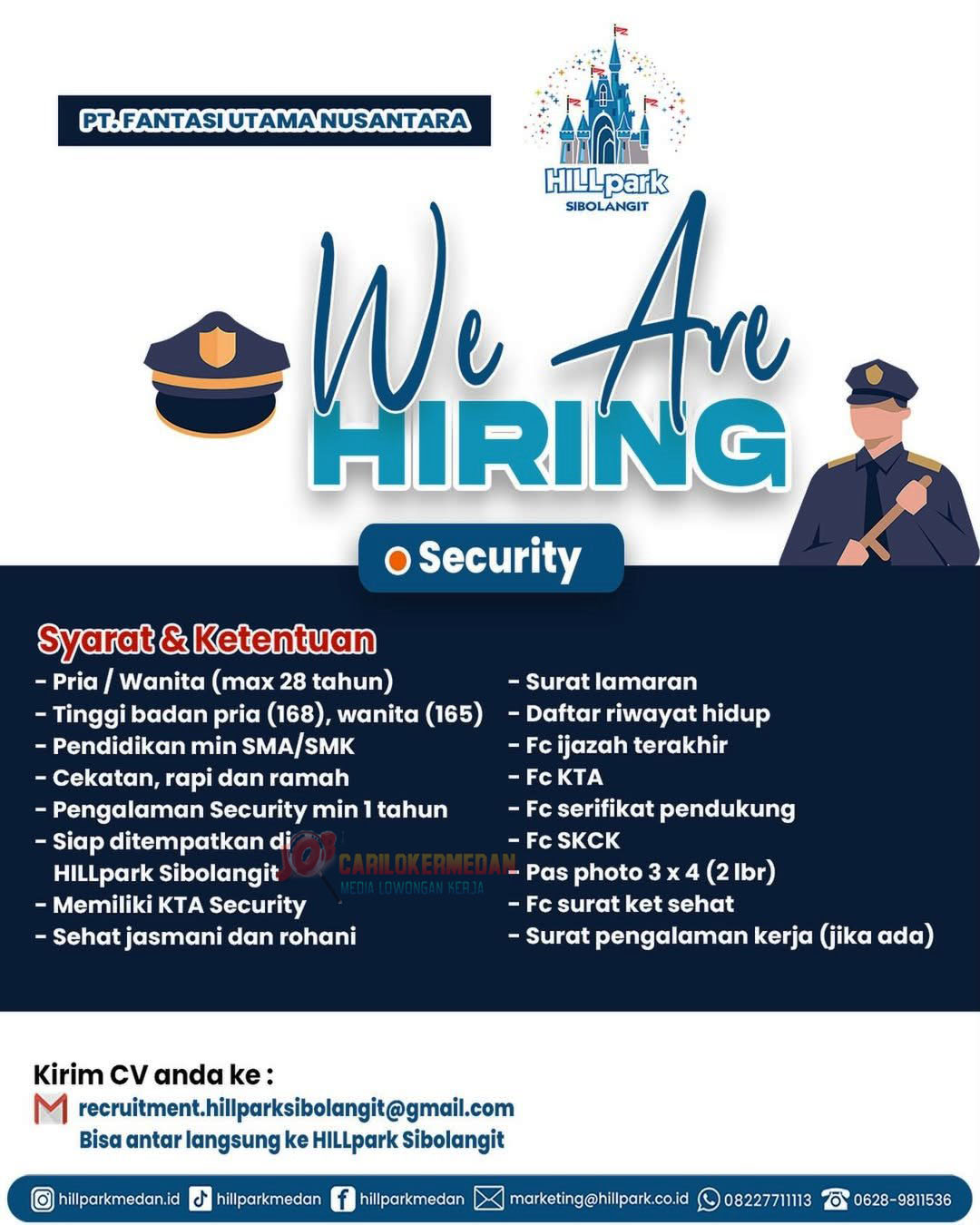 Lowongan Kerja SMA SMK Di Hillpark Sibolangit April 2026