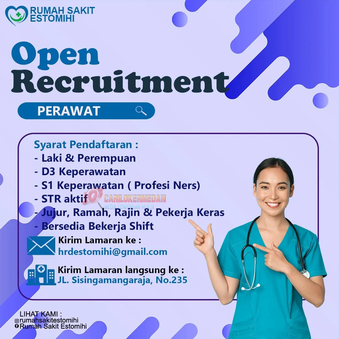 Lowongan kerja Tamatan D3 S1 Di RSU Estomihi Medan April 2026