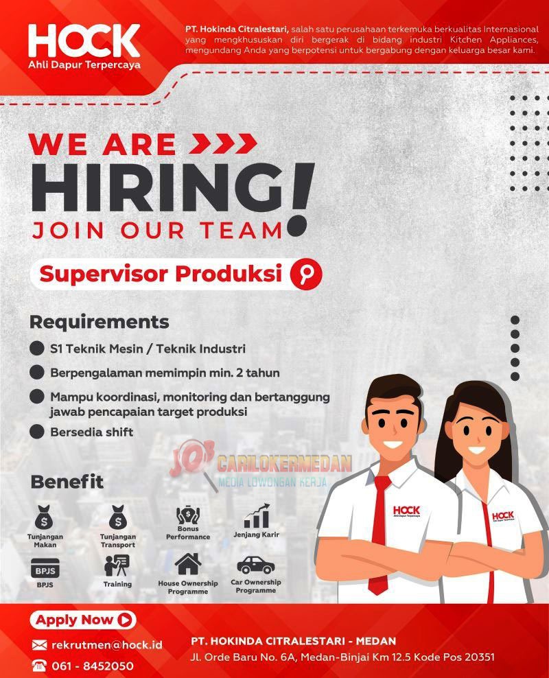 Loker S1 Di PT Hokinda Citra Lestari Medan - Binjai Mei 2026