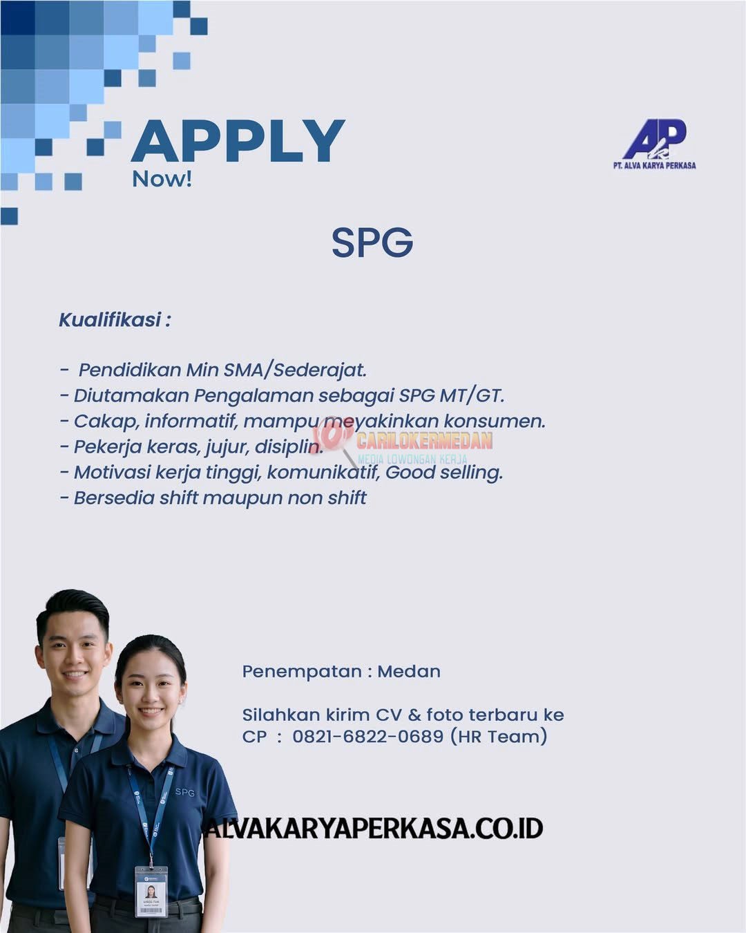 Loker SMA SMK Di PT Alva Karya Perkasa Medan Mei 2026 1