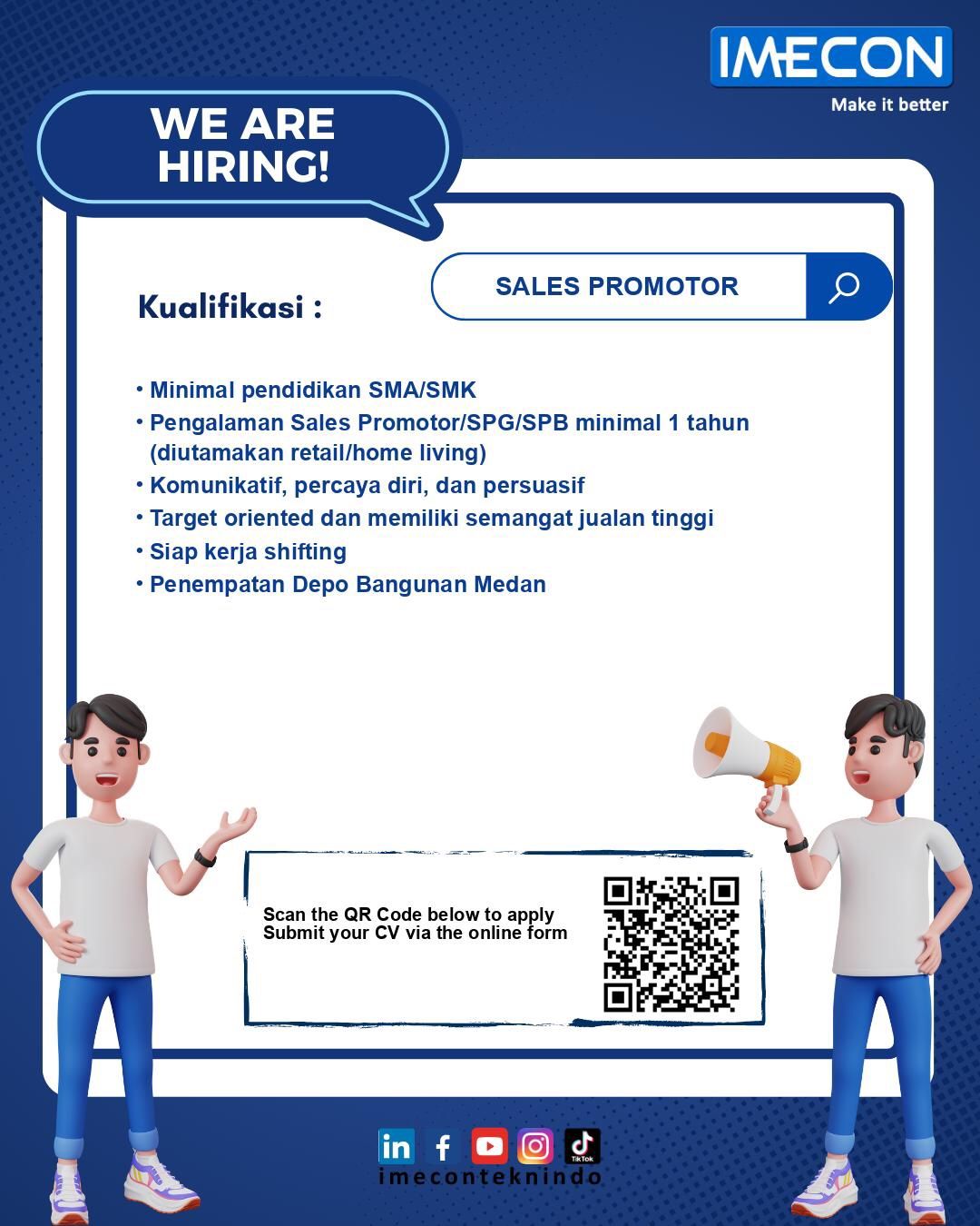 Loker SMA SMK Di PT Imecon Teknindo Medan Mei 2026