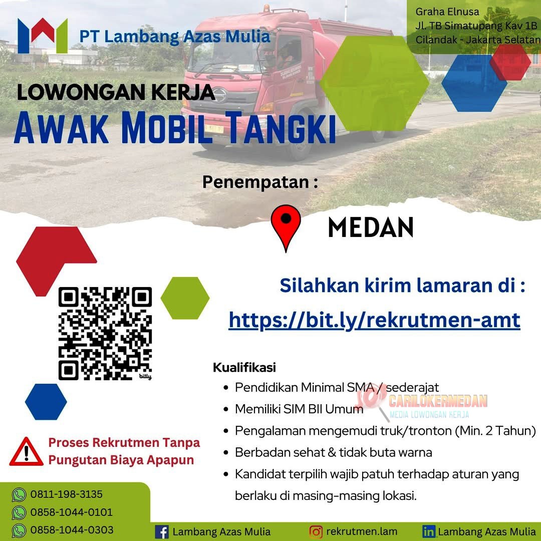 Loker SMA SMK Di PT Lambang Azas Mulia Medan Mei 2026