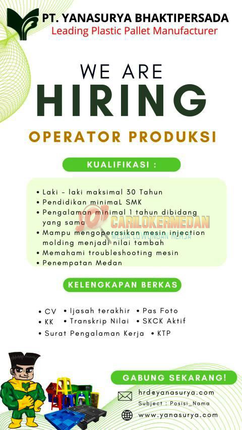 Loker SMA SMK Di PT Yanasurya Bhaktipersada Medan Mei 2026 1
