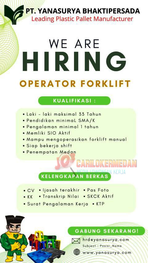 Loker SMA SMK Di PT Yanasurya Bhaktipersada Medan Mei 2026 2