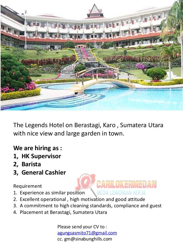 Loker Di Hotel Sinabung Hills Berastagi Sumatera Utara Juli 2026