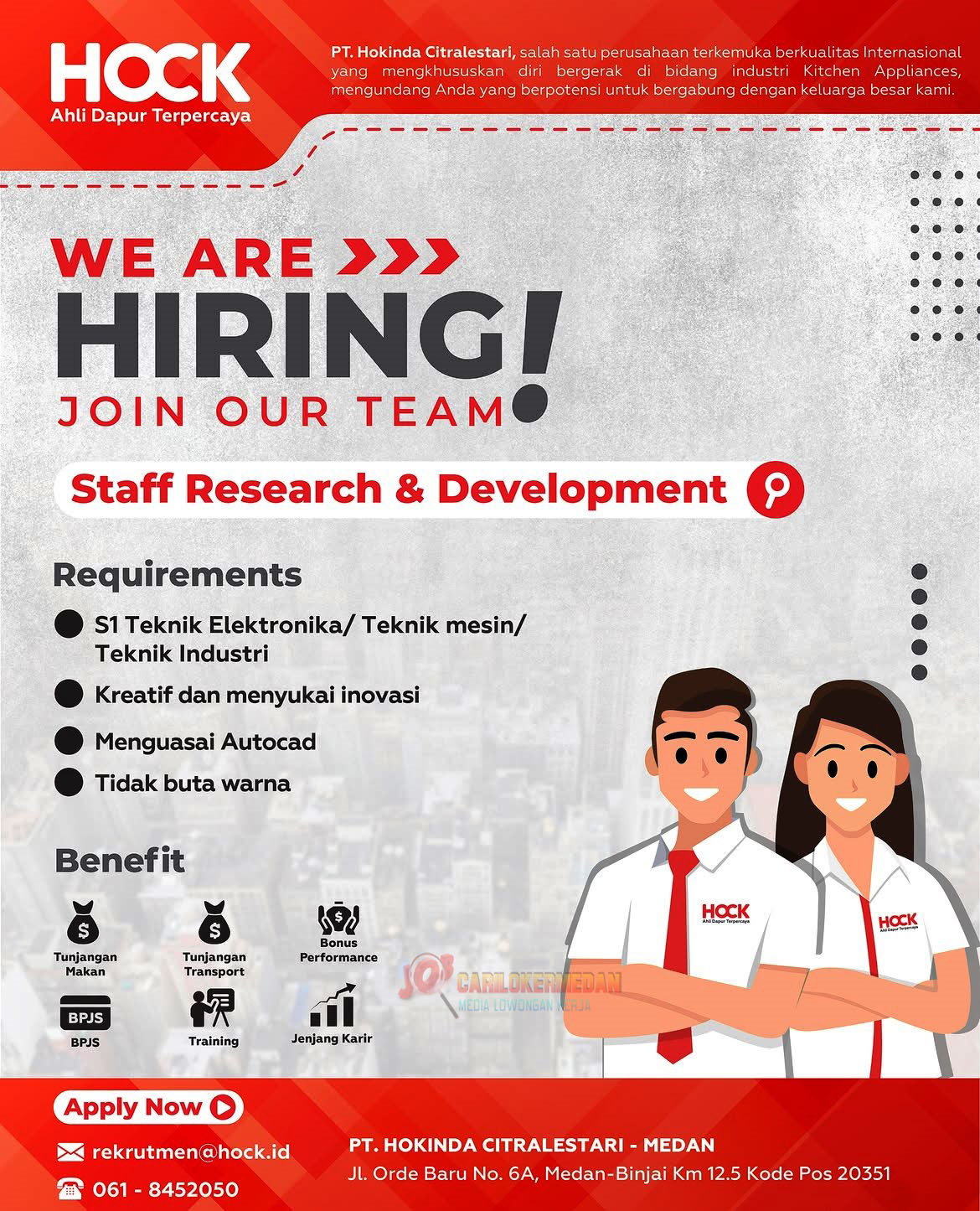 Loker S1 Di PT Hokinda Citra Lestari Medan - Binjai Juli 2026 2