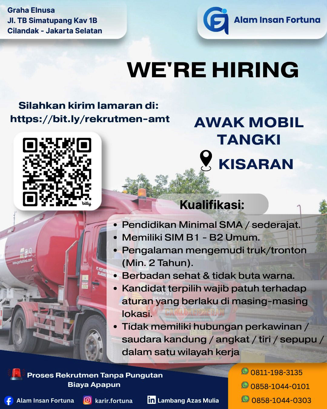 Loker SMA SMK Di PT Alam Insan Fortuna Medan Kisaran Siantar Juli 2026 2