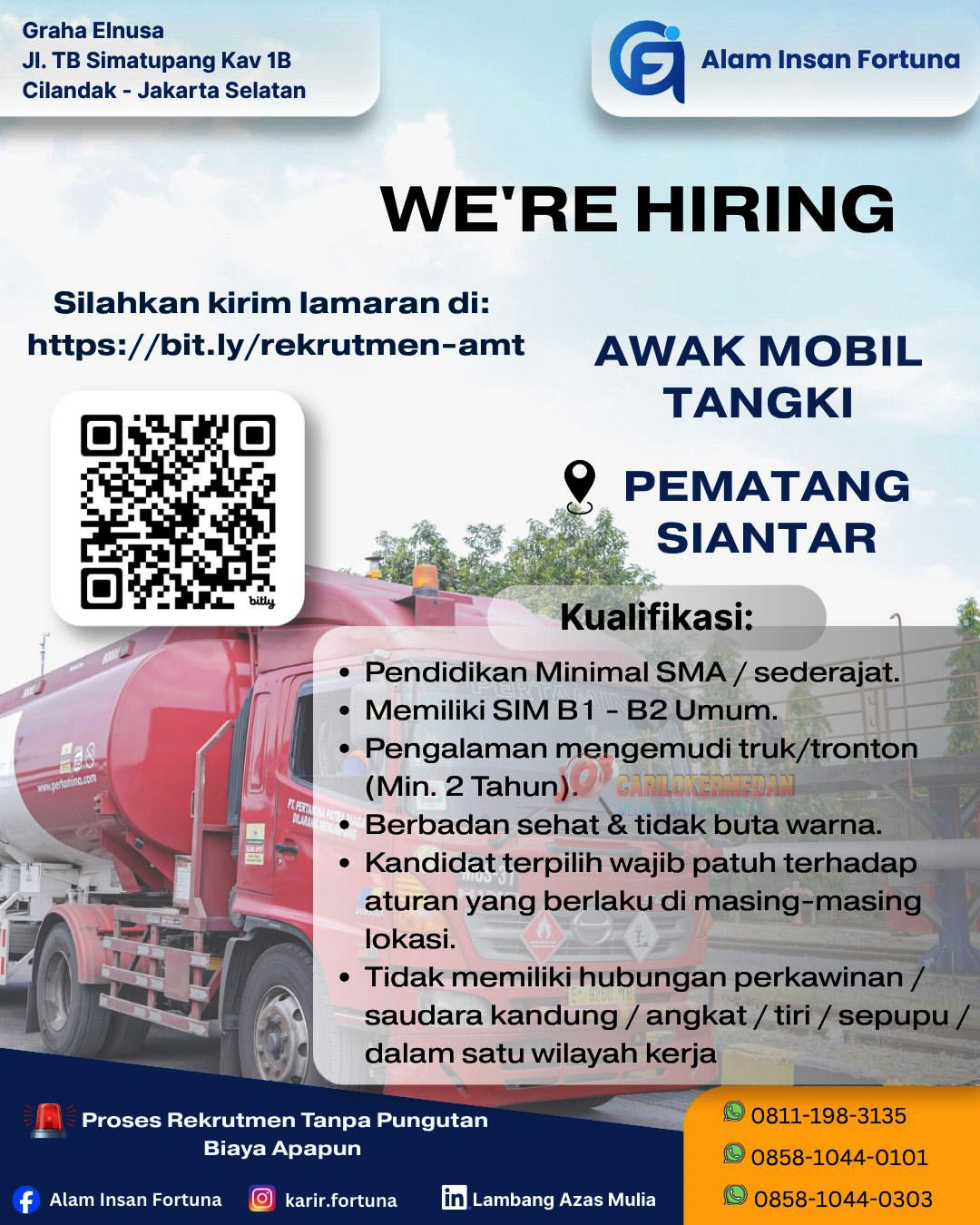 Loker SMA SMK Di PT Alam Insan Fortuna Medan Kisaran Siantar Juli 2026 3