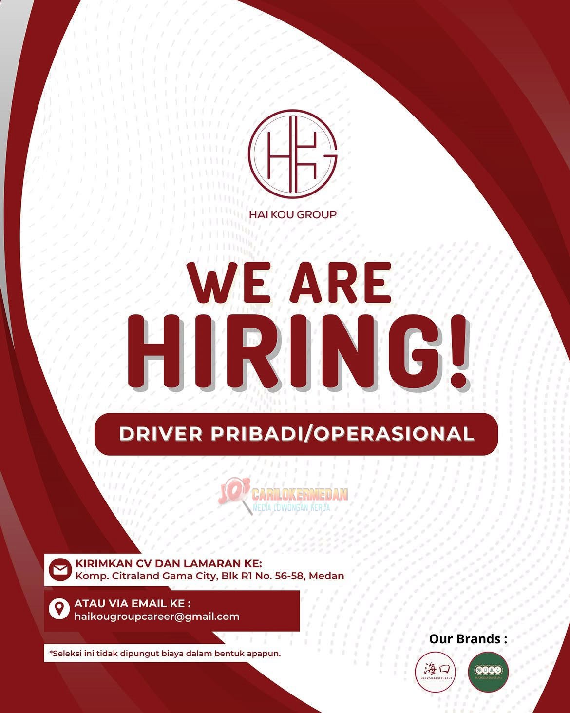 Loker SMA SMK Di PT Hai Kou Group Medan Juli 2026 1
