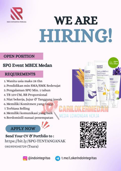 Loker SMA SMK Di PT Indo Integritas Perkasa Medan Juli 2026