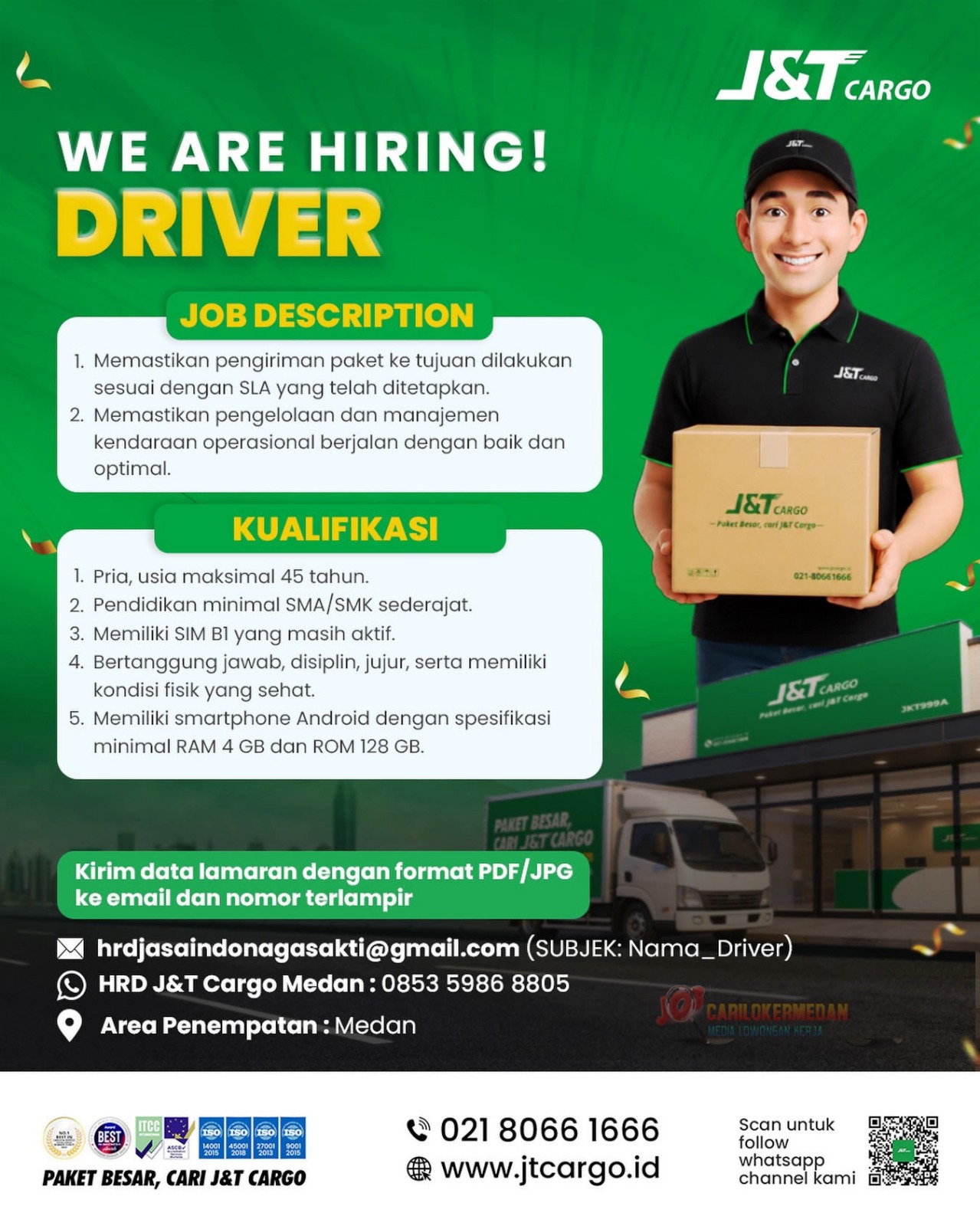Loker Tamatan SMA SMK Di PT Global Jet Cargo Medan Juli 2026