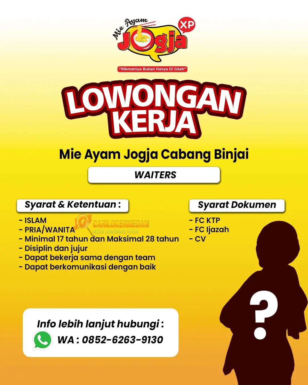 Lowongan Kerja Di Mie Ayam Jogja Cabang Binjai Juli 2026