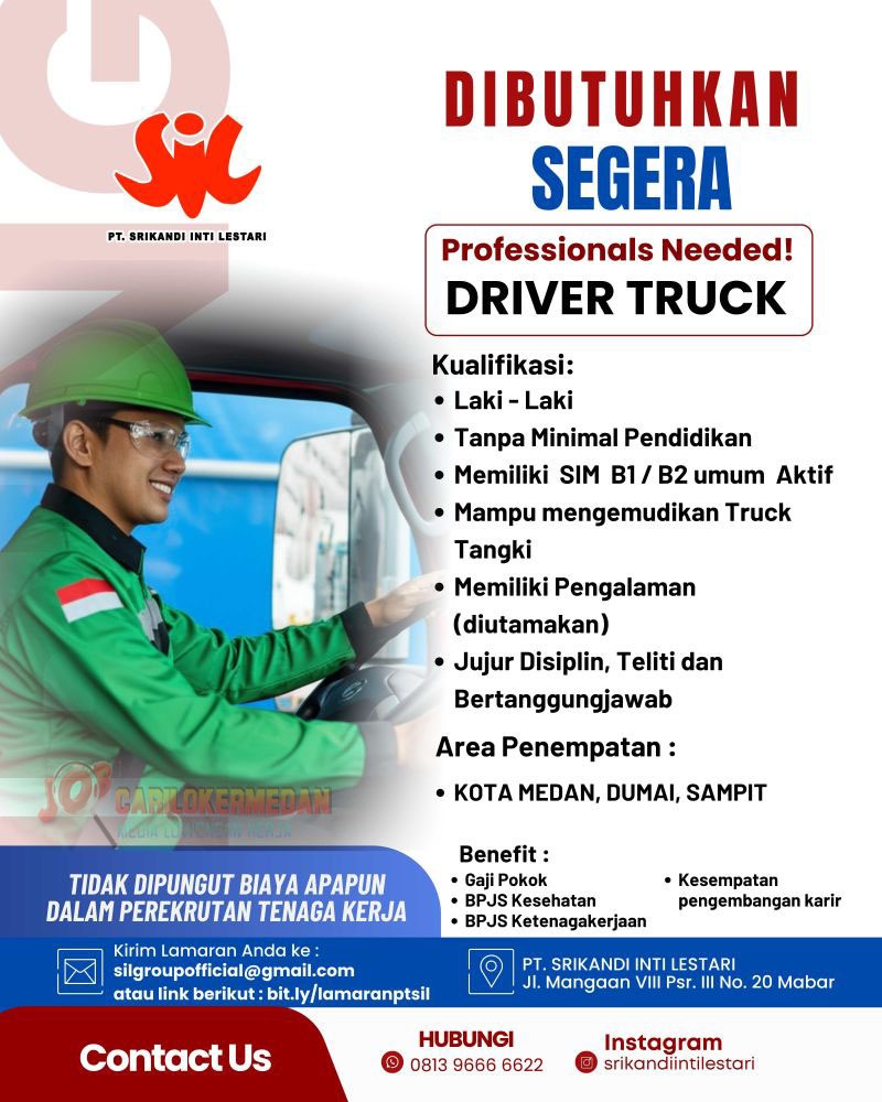 Lowongan Kerja Di PT Srikandi Inti Lestari Medan Juli 2026
