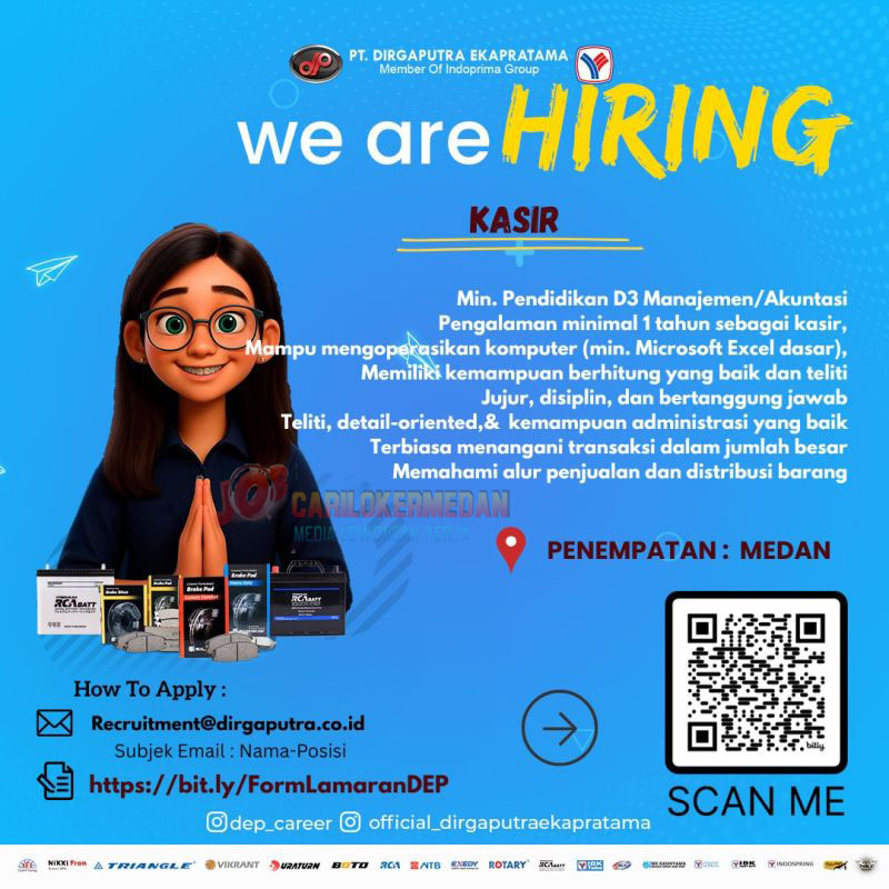 Loker D3 S1 Di PT Dirgaputra Ekapratama Medan Agustus 2026