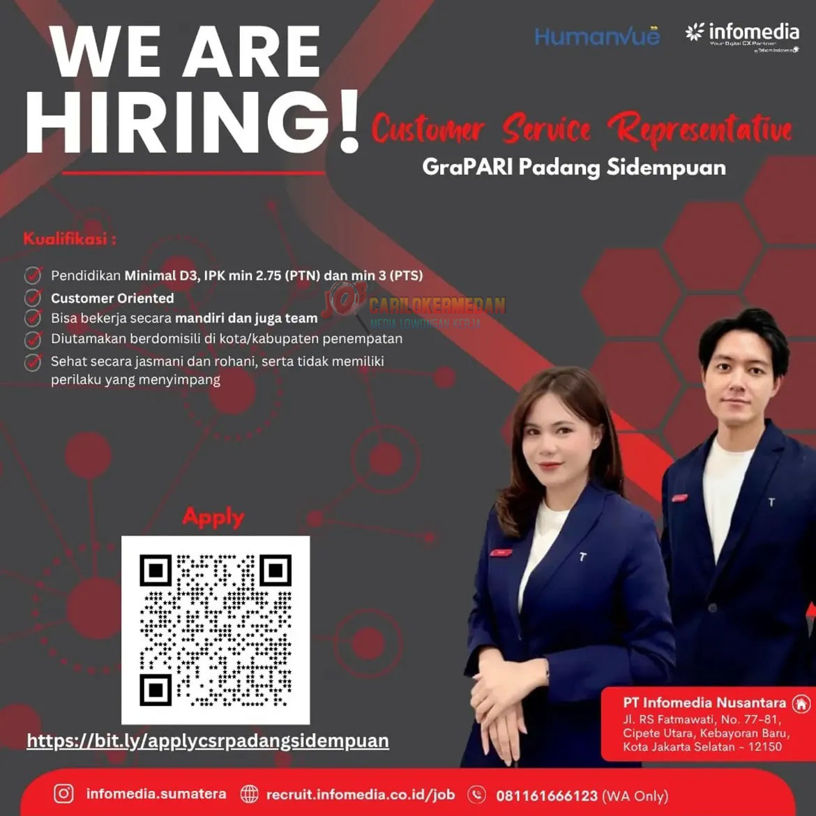 Loker D3 S1 Di PT Infomedia Nusantara P Sidempuan & P Siantar