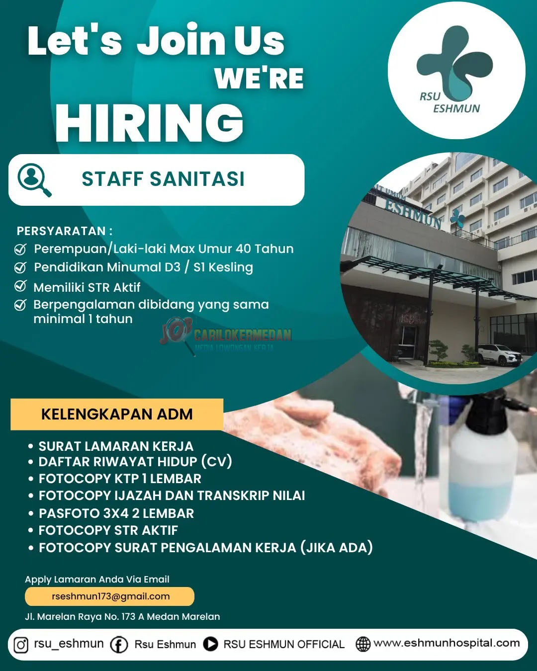 Loker D3 S1 Di RSU Eshmun Marelan Medan Agustus 2026 2