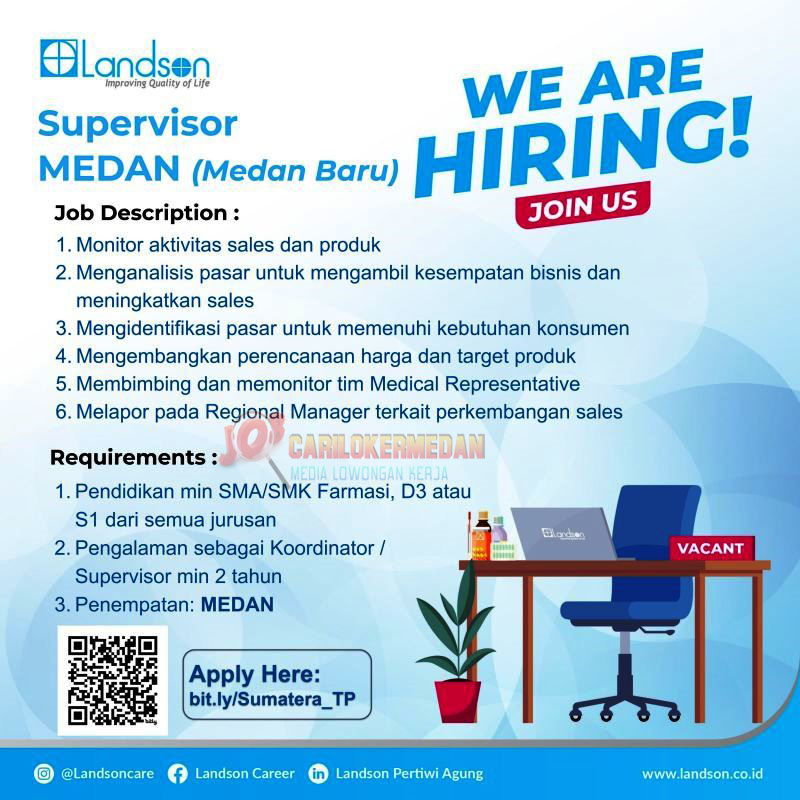 Loker SMA SMK D3 S1 Di PT Pertiwi Agung Landson Medan Agustus 2026