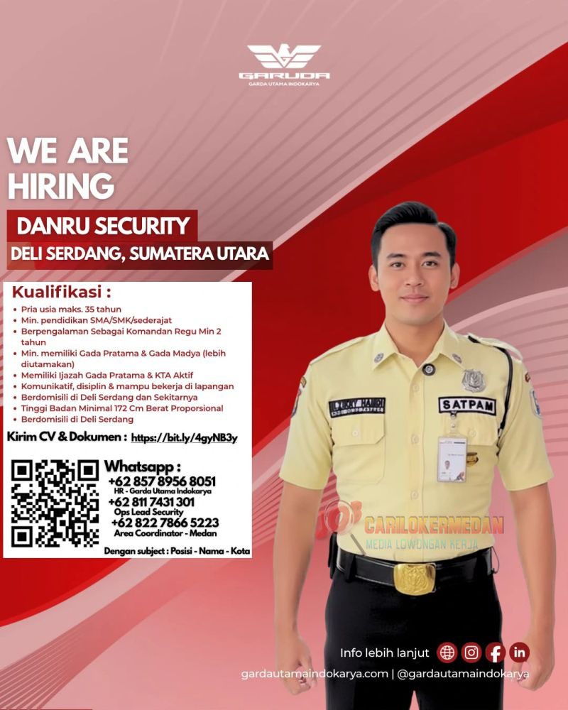 Loker SMA SMK Di PT Garda Utama Indokarya Deli Serdang 2026