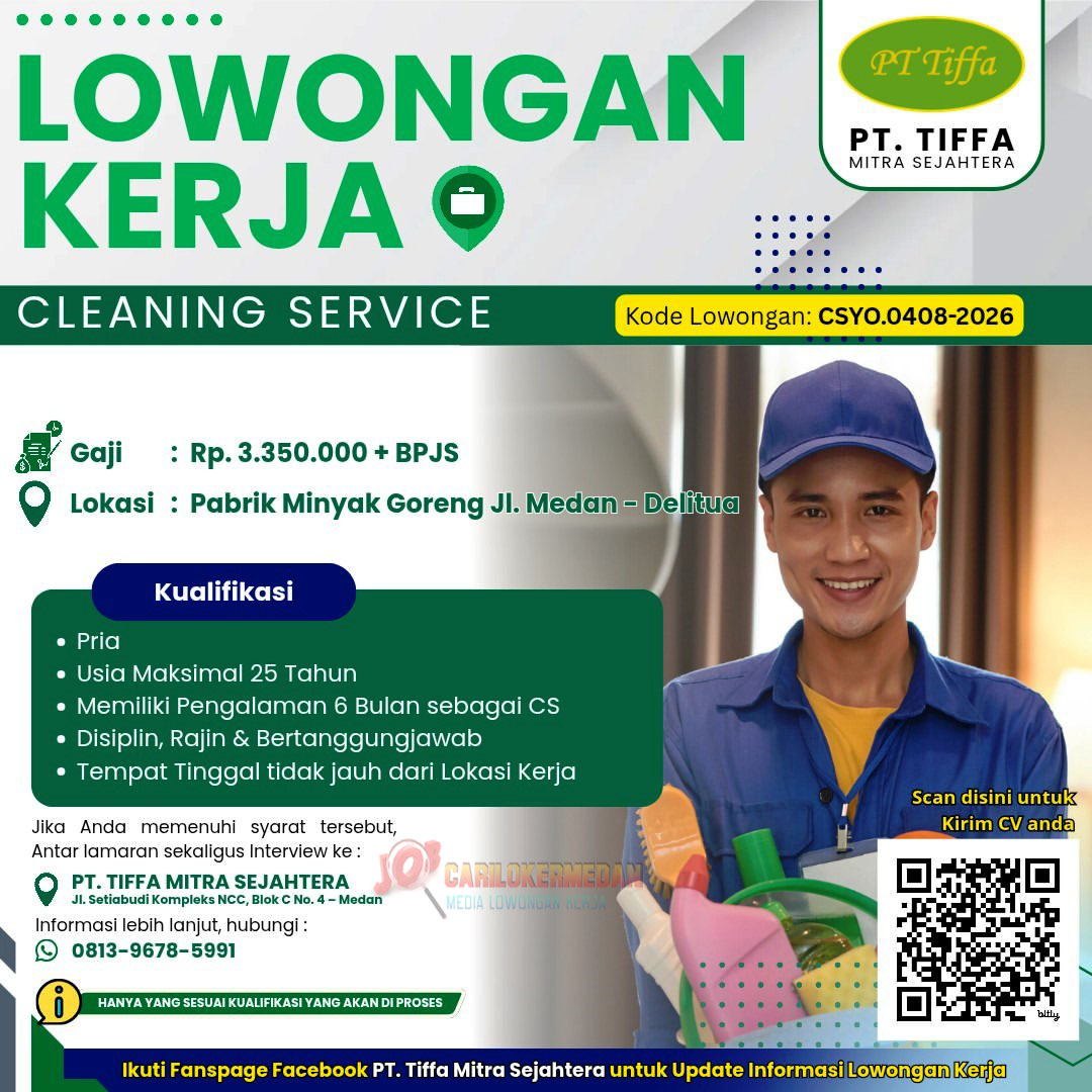Loker SMA SMK Di PT Tiffa Mitra Sejahtera Medan Agustus 2026 1