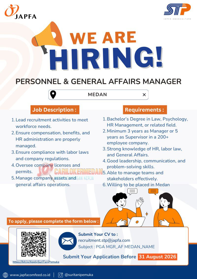 Loker Tamatan S1 Di PT Suri Tani Pemuka Medan Agustus 2026