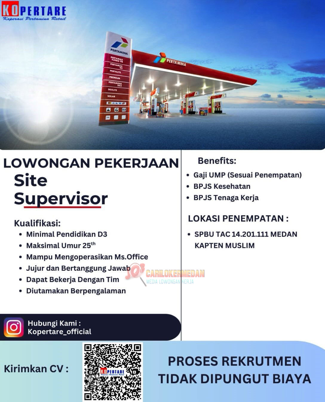 Loker D3 S1 Di Koperasi Jasa Pertamina Retail Medan September 2026