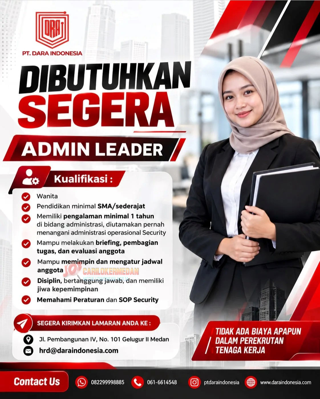 Loker SMA SMK D3 S1 Di PT Dara Indonesia Medan September 2026 2