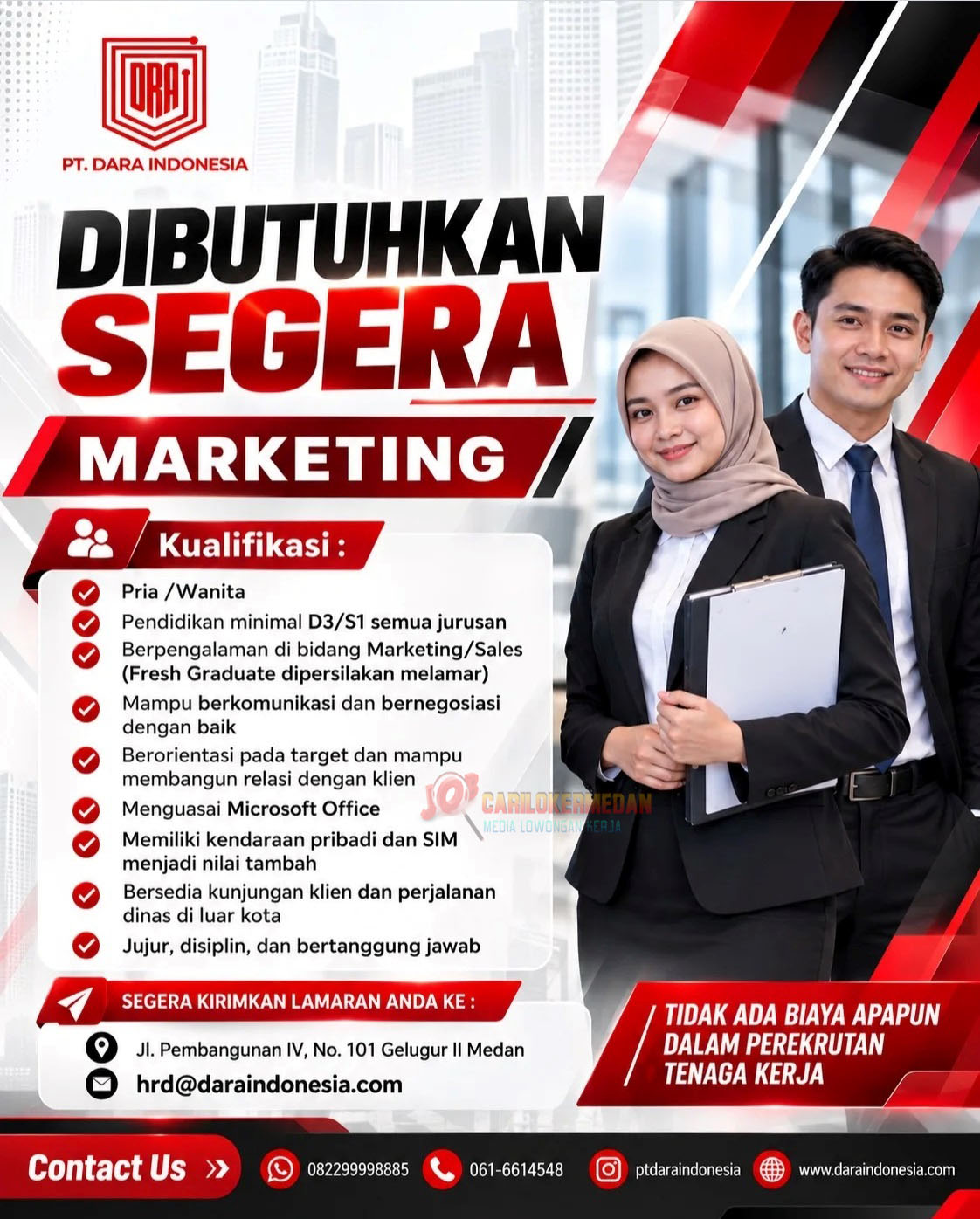 Loker SMA SMK D3 S1 Di PT Dara Indonesia Medan September 2026 3